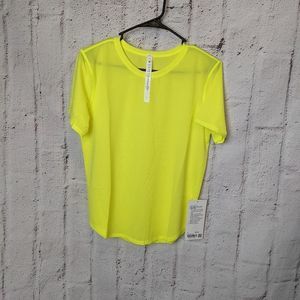 Lululemon High Neck Run And Train Electric lemon Yellow SZ 8 Medium M NWT